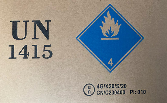 香港出口用危險品紙箱UN19-2298